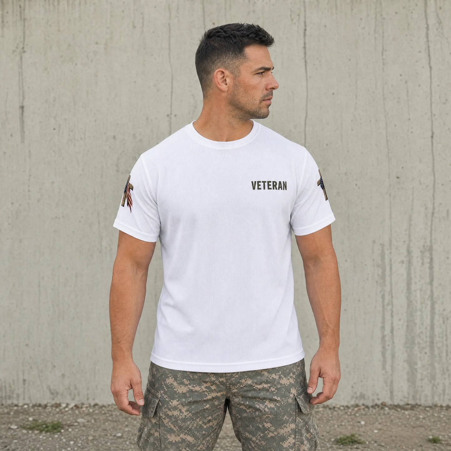 Duty Brought Me to the Fight Faith Brought Me Home Veteran T-Shirt
