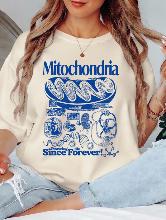 Mitochondria Graphic T-Shirt – Funny Science Shirt – Biology Nerd Unisex Tee