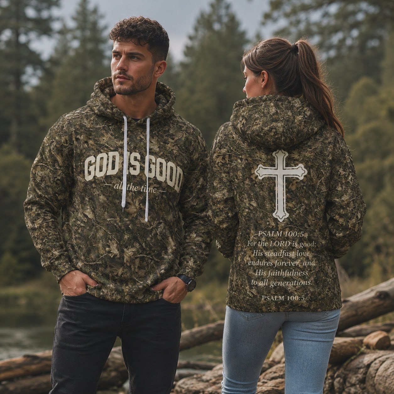 God Is Good All The Time Camo Christian Hoodie