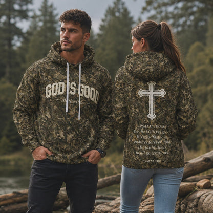 God Is Good All The Time Camo Christian Hoodie