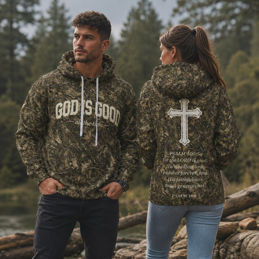 God Is Good All The Time Camo Christian Hoodie