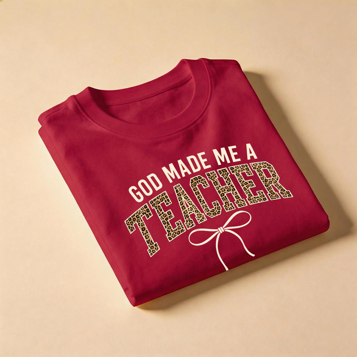God Made Me A Teacher Leopard Print Shirt