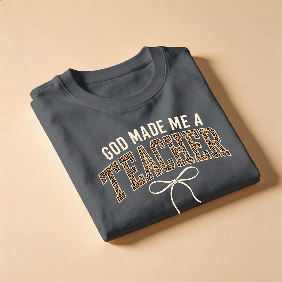 God Made Me A Teacher Leopard Print Shirt